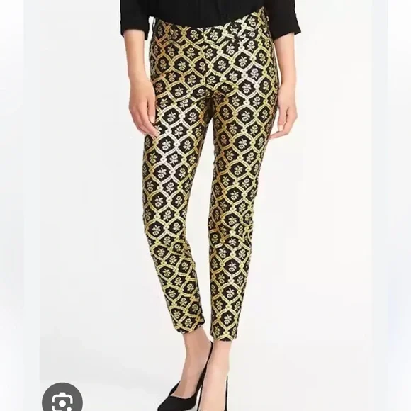 Old Navy Black and Gold Geometric Straight Leg Jumpsuit - Picture 3 of 16